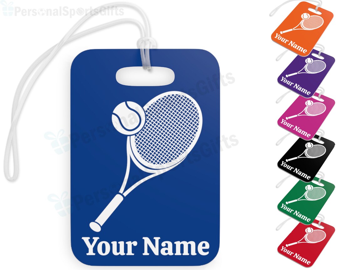 Personalized Tennis Bag Tag. Tennis Travel Luggage Tag. Name Etsy