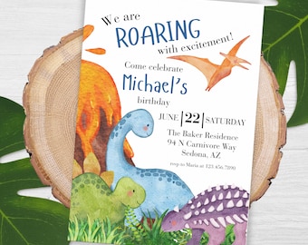 Dinosaur Birthday Invitation Template Dinosaur Invitation Dino Invitation Dinosaur Invite for Boys Dino Party Dinosaur Birthday Party 0008