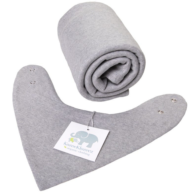 Children's Organic Cotton Stroller Blanket and Dribble Bib Set image 1