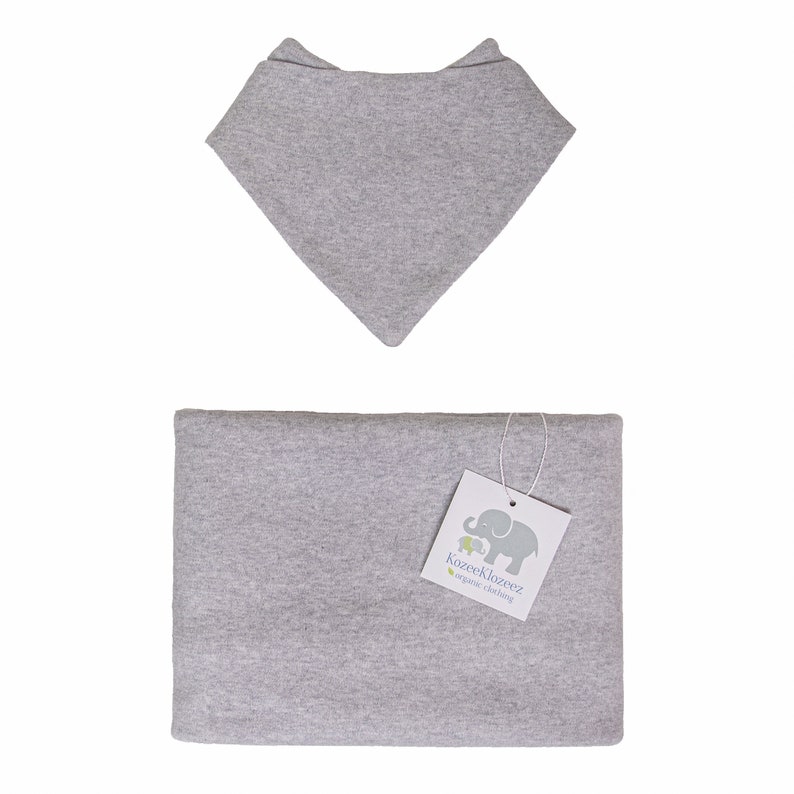 Children's Organic Cotton Stroller Blanket and Dribble Bib Set image 5