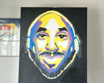 Kobe Inspired Acrylic Portrait: 30x40 Canvas Wall Art