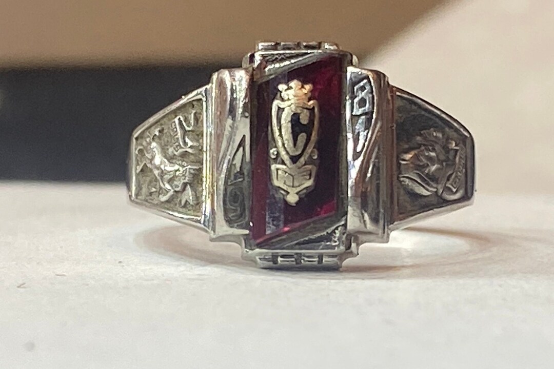 Vintage HJ Ultrium 1981 White Gold or Platinum Class Ring Etsy