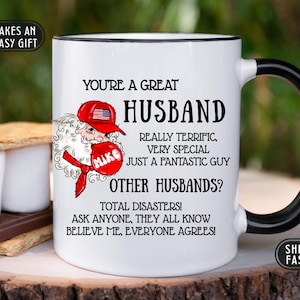 Lustige Trump Weihnachtstasse Ehemann Geschenke Personalisierte Namenstassen, individuelles Ehemanngeschenk