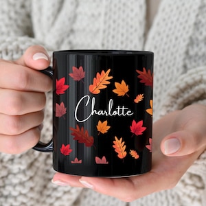 Personalized Fall Mug, Autumn Coffee Gift for Coworker