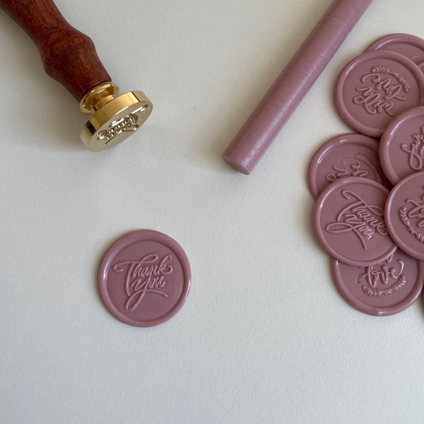 Thank You Wax Seal Stamp w/ Adhesive Backing