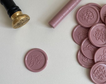 Save the Date Wax Seal Stamp w/ Adhesive Backing