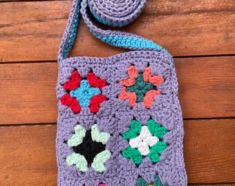 Crossbody Granny Square Crochet Bag