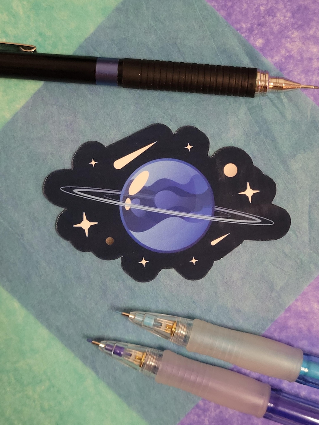 Neptune Marble Vinyl Sticker | Cute Planet Decal - Etsy