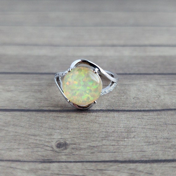 Silver and Opal Ring - image 2