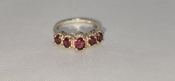 Pink stone and Silver Ring - image 2