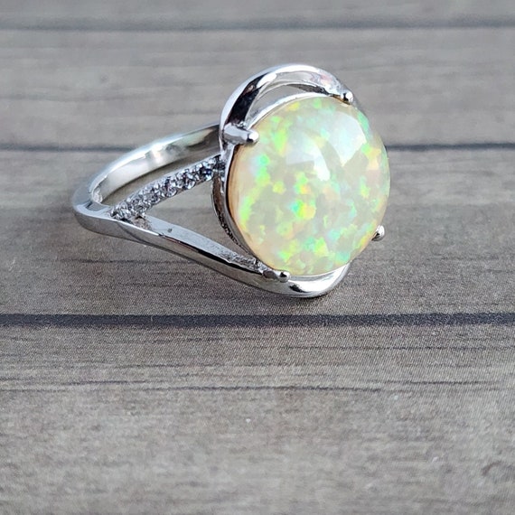 Silver and Opal Ring - image 4
