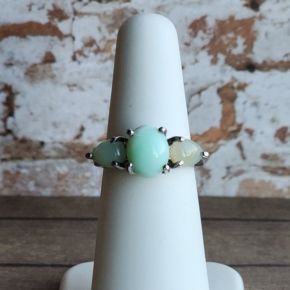 Silver and Larimar ring