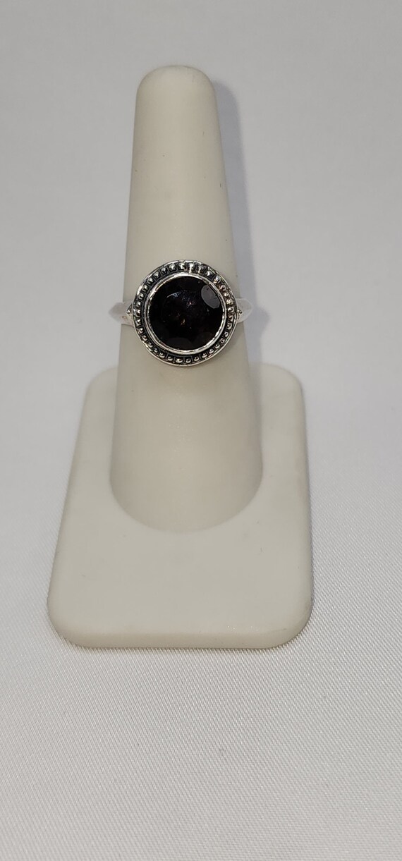 Silver and Smokey Quartz ring