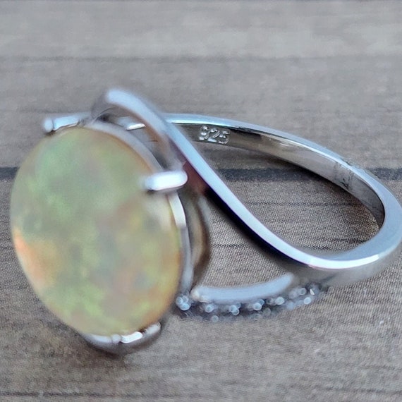 Silver and Opal Ring - image 5