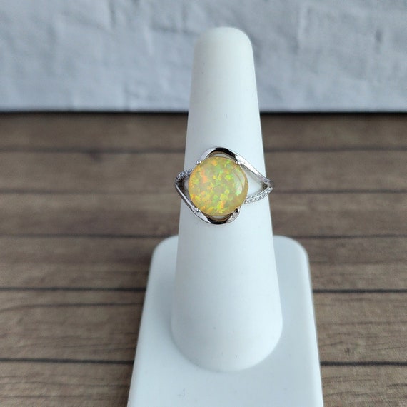 Silver and Opal Ring - image 1