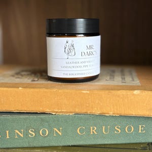 Mr. Darcy Scented Candle, Fitzwilliam Darcy, Jane Austen, Mr. Bingley, Netherfield, Elizabeth Bennett, Pride and Prejudice