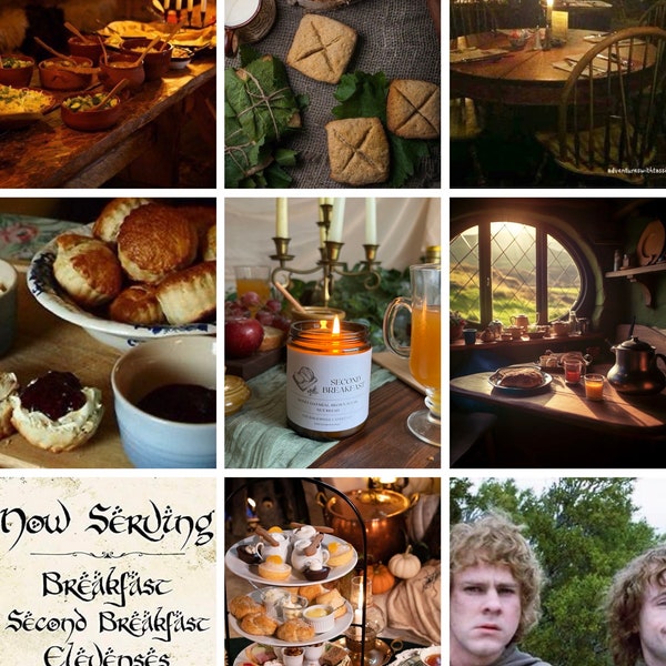 Second Breakfast Candle, Lord of the Rings, Hobbit, the Shire, Hobbiton, Baggins