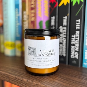 Village Bookshop Scented Candle, Bookshop, Bookstore, Book Lover