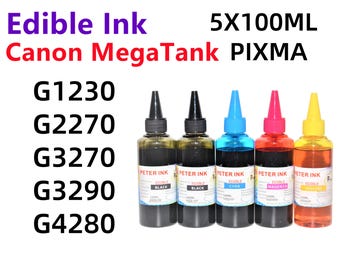 Edible Ink Refill for Canon MegaTank PIXMA Printer (5x100ML)