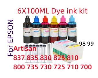 Refillable Ink Cartridges for EPSON Artisan Printers (T098, T099)