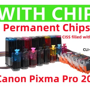 Lege/Dye-inkt CIS CISS Inktsysteem voor Canon PIXMA Pro-200 Pro 200 Printer navulbare Cli-65 Cli 65-inktcartridge
