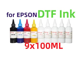 9X100ML Premium DTF Direct To Film refill Ink for SureColor P600 P800 Stylus R3000 Stylus Pro 3800 3880 4900 Printer