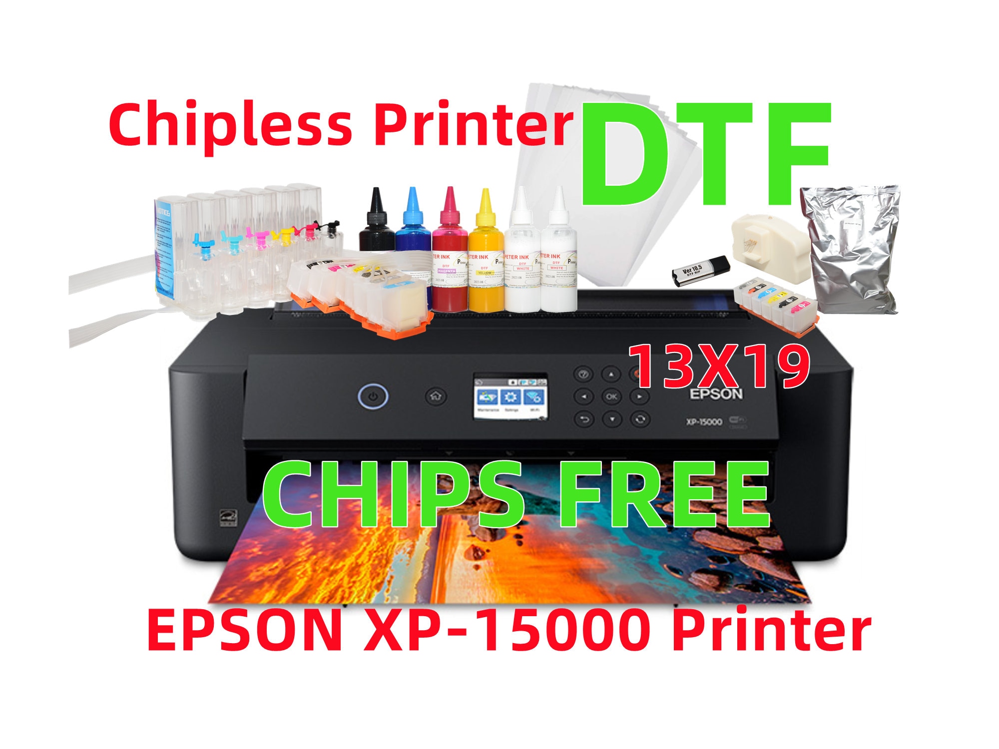 RED PANDA DTF PRINTER 11.7 With Mini Oven Bundle (sheet function)
