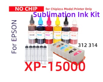 XP-15000 bläcksystem, färgämne, pigment, sublimering, DTF, chipfri