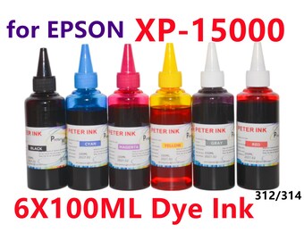 XP-15000 Printer Ink Refill: 6 x 100ML Dye Ink