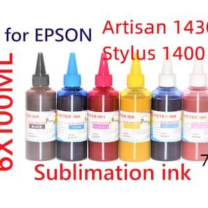 Encre de sublimation rechargeable de qualité supérieure, 6 x 100 ml pour imprimante Artisan 1430 Stylus 1400 T079 79