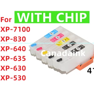 Cartouche d'encre rechargeable vide pour imprimante Expression Premium Xp 7100 Xp 830 Xp 640 Xp 635 Xp 630 Xp 530 T410 410 XL avec puce