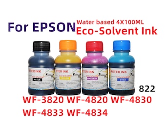 4x100ml Eco Solvent Tinte, Wasserbasiert
