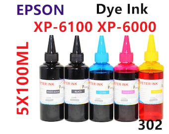 Recharge d'encre colorante XP-6000, XP-6100, 5 x 100 ml