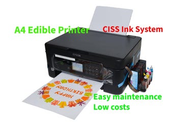 Brand New Edible Printer Bundle with Edible Ink System for cake coffee bread printing