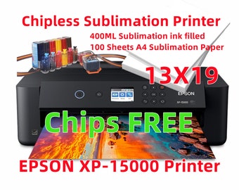 Imprimante à sublimation grand format XP-15000, reconditionnée Epson, avec système d'encre CISS et papier