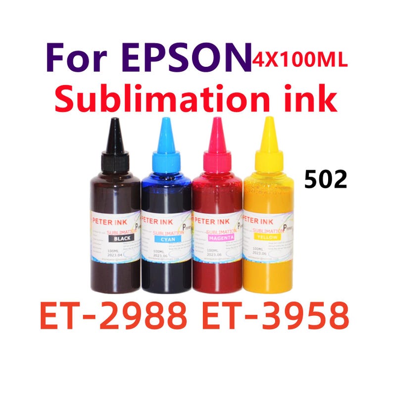 Sublimation Ink Refill: Ecotank ET-2988 ET-3958 (4x100ml) - Etsy