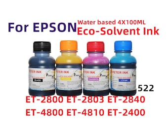 Eco Solvent Ink 4x100ml, Wasserbasierend für ET-2800/4800 Serie