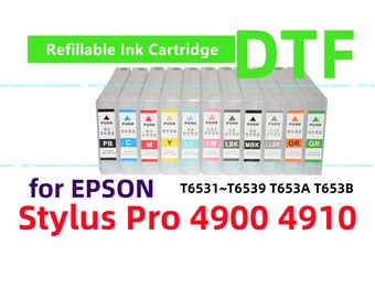11 Refillable Ink Cartridges for Stylus Pro 4900 4910, DTF Printing