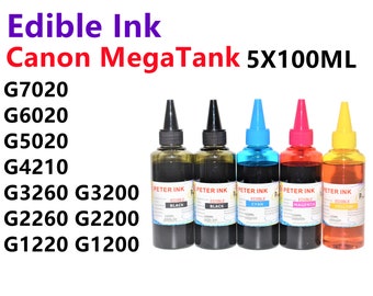 Canon MegaTank Edible Ink Refill, 5 x 100ml
