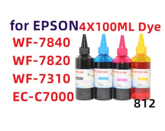 Recharge d'encre colorante : WF-7840, WF-7310, EC-C7000 (4 x 100 ml)