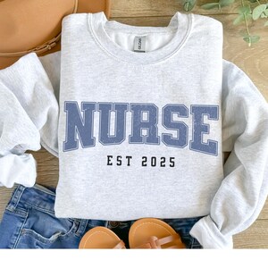 Personalized Nurse Sweatshirt, Personalized RN Sweatshirt, Nurse Life Outfit, Nurse Appreciation Clothing, Cute Nurse Gif, Nurse Gift,