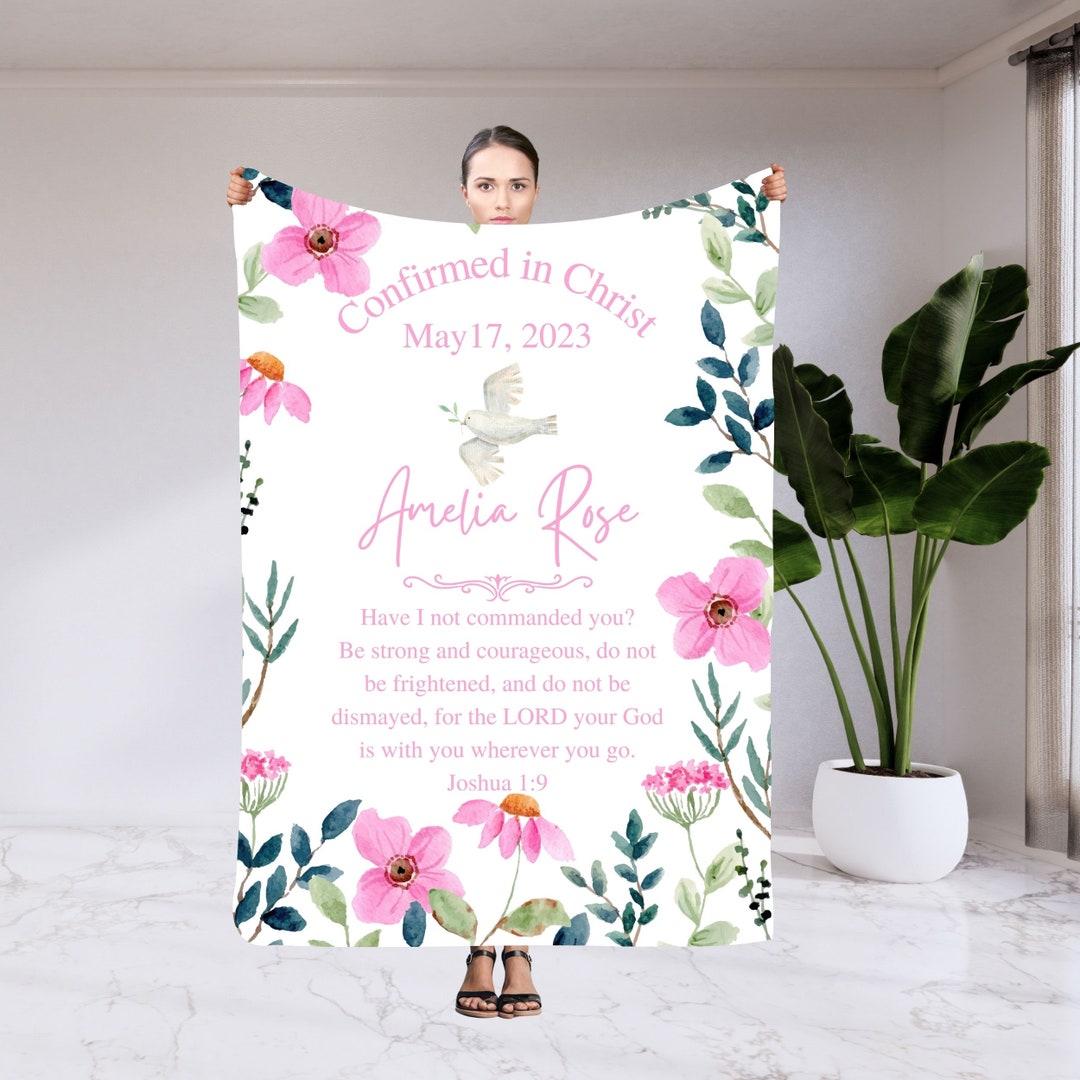 Personalized Confirmation Blanket, Holy Confirmation Gift, Confirmation