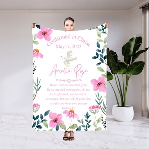 Personalized Confirmation Blanket, Holy Confirmation Gift, Confirmation Gift, Holy Confirmation Blanket, Gift from Godmother, Gift with Dove