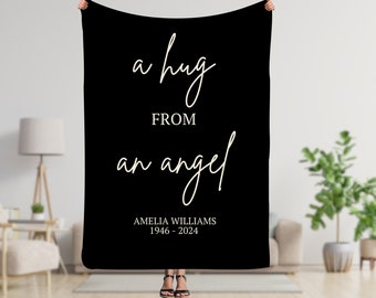 Gedenkengel Decke Geschenk für Verlust der Mutter, Eine Umarmung vom Himmel Beileid Decke, Trauer, Vater, Kind, Mutter Trauer Geschenk