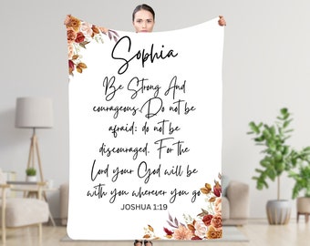 Personalized Blanket, Bible Verse Blanket, Inspirational Gifts For Women, Christian Gifts, Jesus Lover Gifts, Throw Blanket, Gifts For Her