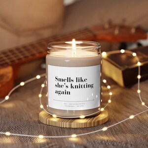 Personalized Knitter Gift Funny Candle Gifts for Knitters Gift Hobby Gift Knitting Club Custom Personalization Birthday Gift for Her