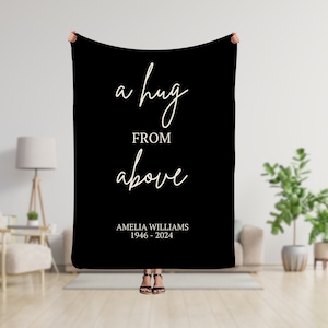 Custom Memorial Blanket Bereavement Gift, Personalized cotton woven throw, memorial gift, sympathy blanket, grief, gift, loss of father, mom