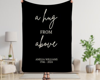 Custom Memorial Blanket Bereavement Gift, Personalized cotton woven throw, memorial gift, sympathy blanket, grief, gift, loss of father, mom