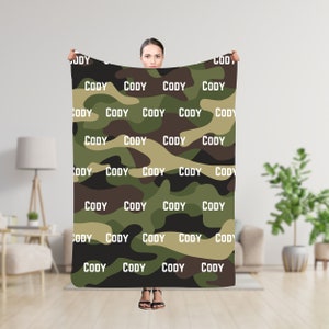 Benutzerdefinierte Name Decke, Camouflage wirft, Camouflage Babydecken, weiche Decke für Erwachsene Geschenk, Bettwäsche für Schlafsäle, Weihnachtsgeschenke, Camo Geschenk