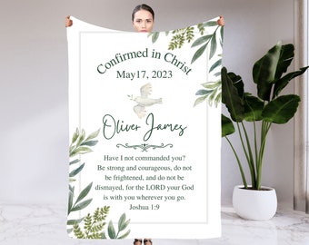 Personalized Confirmation Blanket, Holy Confirmation Gift, Confirmation Gift, Holy Confirmation Blanket, Gift from Godmother, Gift with Dove